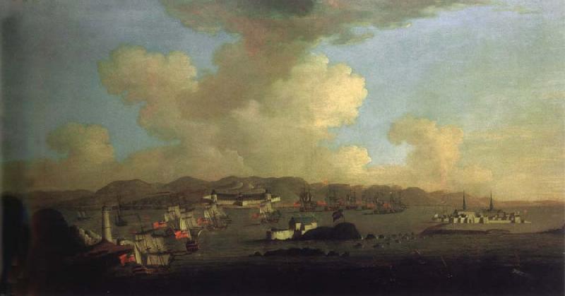 Monamy, Peter The Capture of Louisbourg Sweden oil painting art
